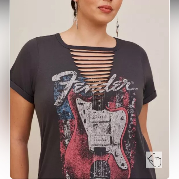 TORRID Fender Classic Fit Cotton Slash Tee Size 5X - Picture 3 of 5